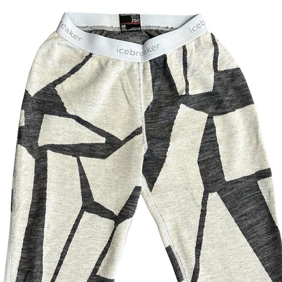 Icebreaker Merino 250 Vertex Leggings Sz XS Fractured Landscapes Base Layer - Picture 6 of 13